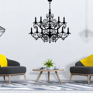 Chandelier Wall Decal  Chandelier Wall Decor  Chandelier Wall Sticker SG459