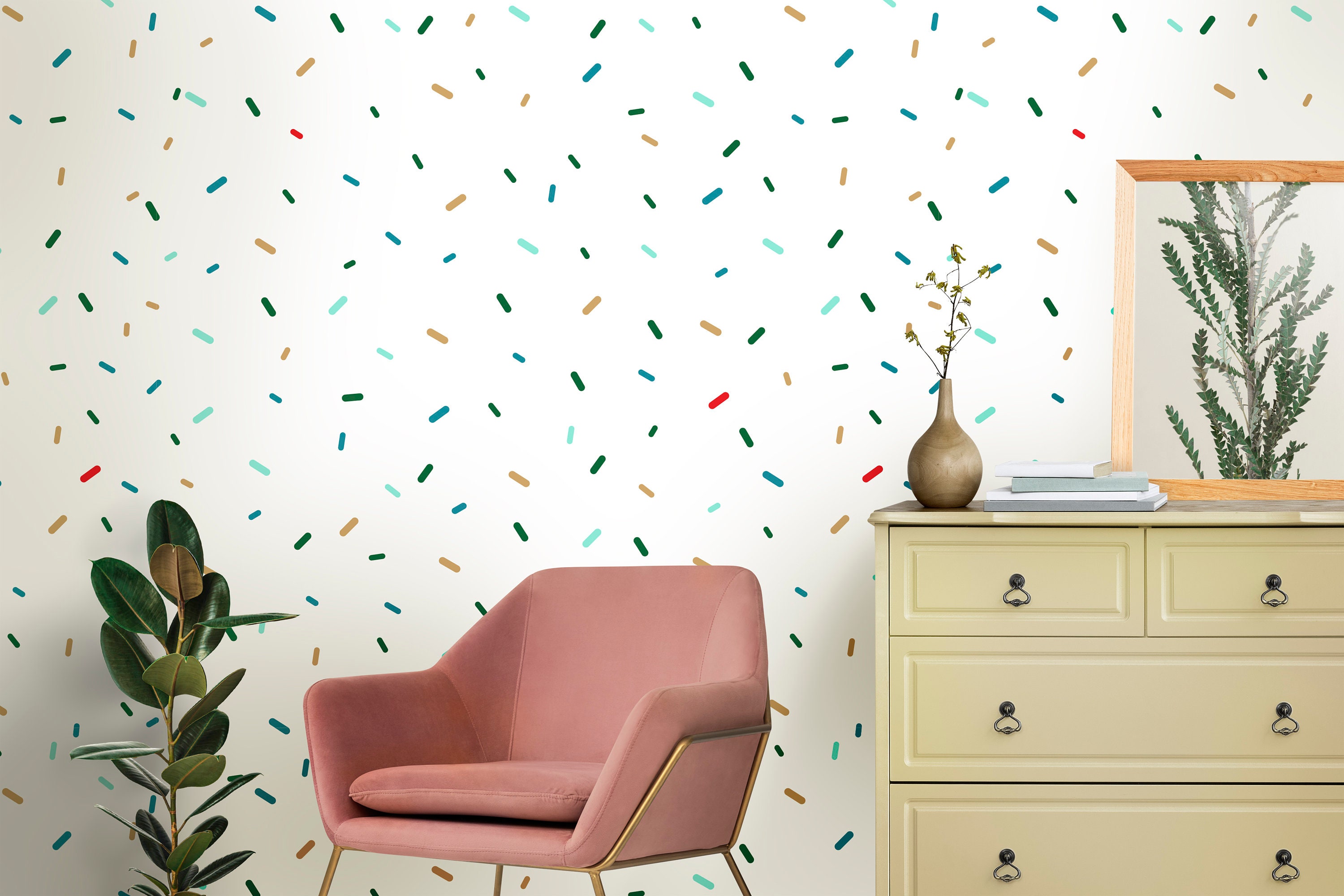 Confetti Wall Decals - Sprinkles Wall Decal Set, Peel and Stick Wall ...