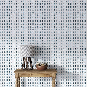 Binaire Code Wallpaper, Technologie wallpaper, Technology Room Decal, Computer IT Decor, Software Science Muur Sticker Offic 1081EZ