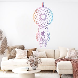 Dreamcatcher Wall Decal Boho Unicorn Chic Dream Wall Art DIY for Girls Kids Nursery Bedroom Wall Hanging Decoration Gift Party 339EZ