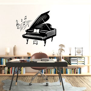 Piano Music Wall Decal Music Notes Wall Decor Musician Wall Sticker 851EZ