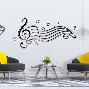 Musik Wandtattoa MusikNoten Wanddeko Musiker Wandsticker SG1551