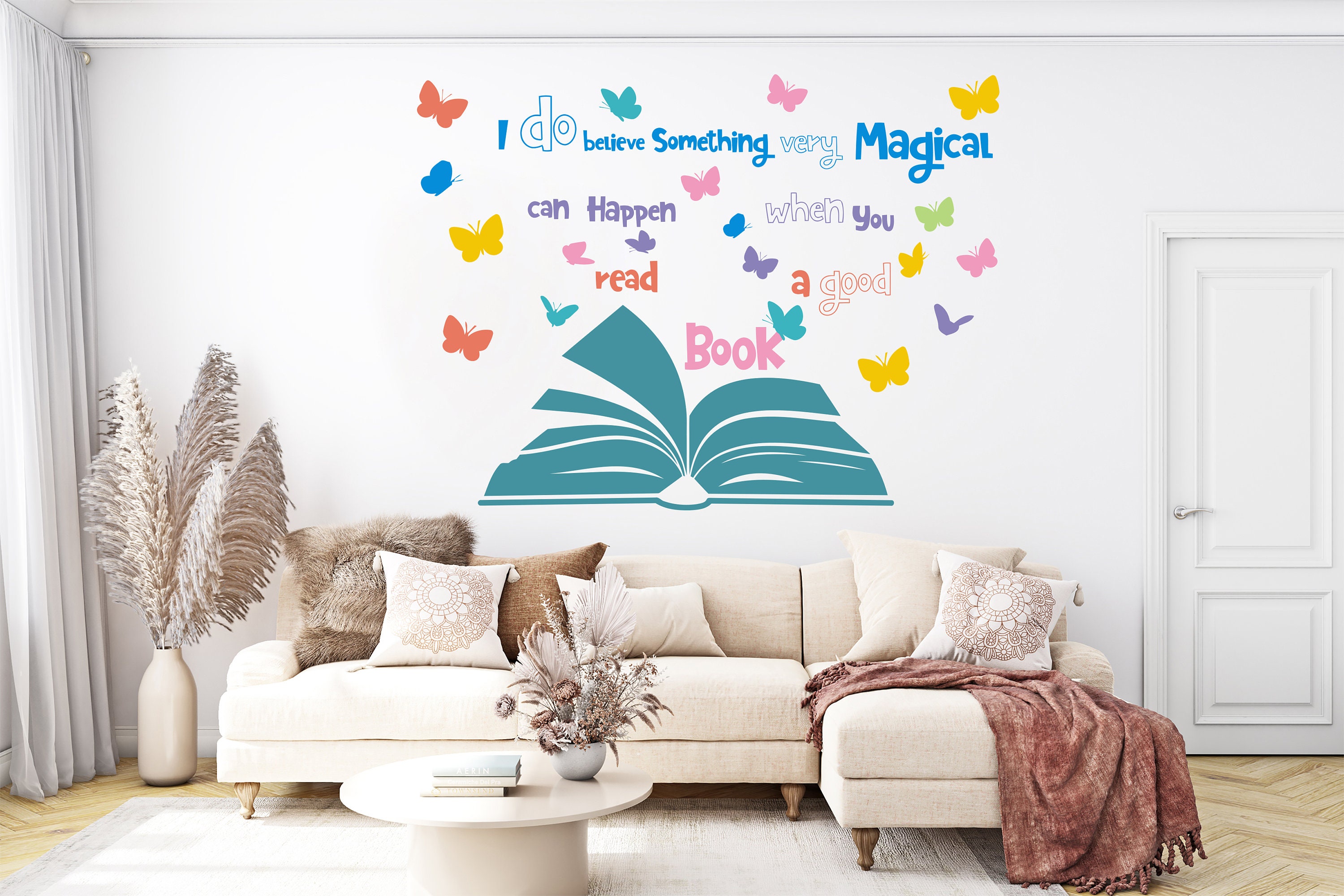 Book Quote Kids Wall Decal Books Quote Reading Room Library