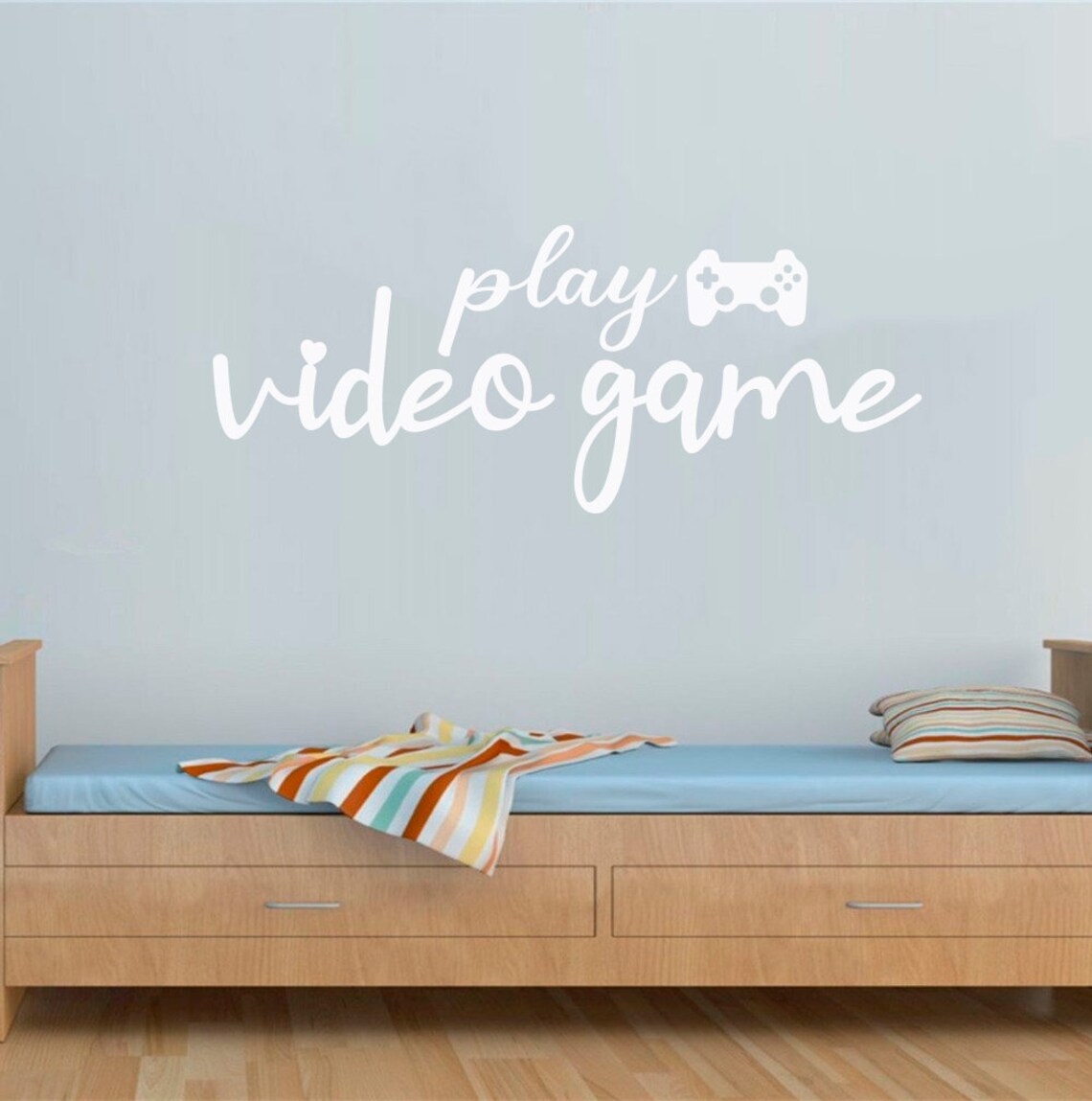 Gamer Wall Decal Video Games Wall Sticker Controller Wall Etsy