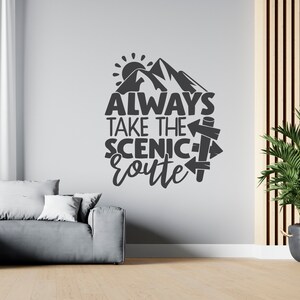 Travel Wall Decal Camping Wall Sticker Adventure Quote Wall Decal for RV SG 1127