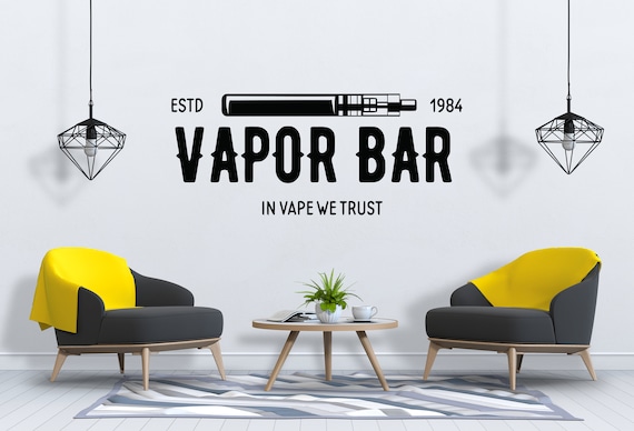 Vaping Wall Decal Vape Wall Sticker Smoke Shop Wall and Window Decor SG1384  - Etsy