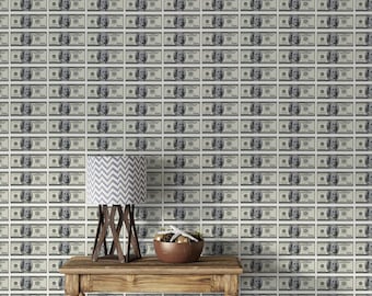 One Hundred Dollar Wallpaper Money Fabric Wallpaper Seamless Mid Century Wall Decor Fabric Removable Self Adhesive Wallpaper 1097EZ