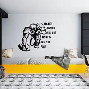 American Football Wall Decal  Football Player Wall Decal  Sports Wall Décor SG1904