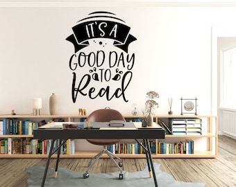 Good Day To Read Books Lover Quotes Books Wall Decals Books Wall Art Book Lover Gifts Book Wall Sticker Book Wall Decor Book Vinyl 119EZ