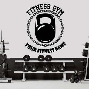 Fitness Wall Decal Gym Fitness Wall Art Wall Stickers Vinyl Decals Fitness Wall Art Gym Wall Decor Home Fitness Crossfit Wall Decal 1177EZ