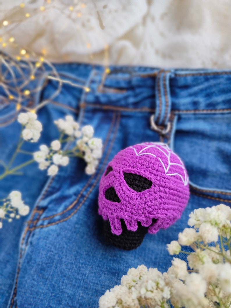 Skull Keychain CROCHET Pattern Amigurumi Skull PDF English Etsy