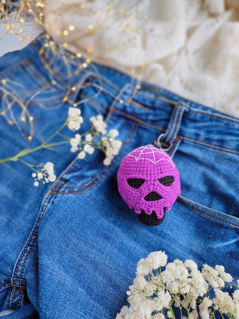 Skull Keychain CROCHET Pattern Amigurumi Skull PDF English Etsy