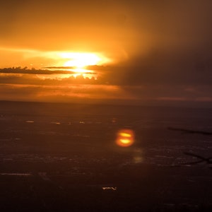 Horizon of the rising sun