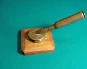 WWII Trench Art Pen Holder Stand - quot Battle of Attu quot Made - .50 Bullet 37mm Shell Base (both dated quot 1942 quot )