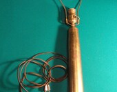 WWII Trench Art Lamp - 40mm Brass Bofars Gun Shell ( quot 1943 quot dated) on quot 3 quot MK7 quot Shell on 3-20mm Shell Base Legs