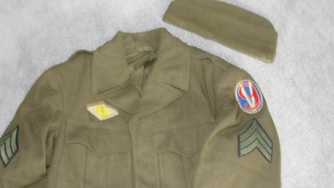 WWII U.S. Army 95th Infantry Division ike Uniform Jacket & Overseas