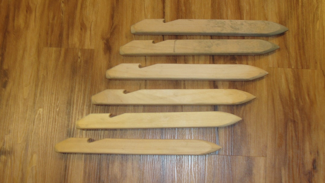 Six 6 US Army 16inch Wood Tent Stakes Etsy