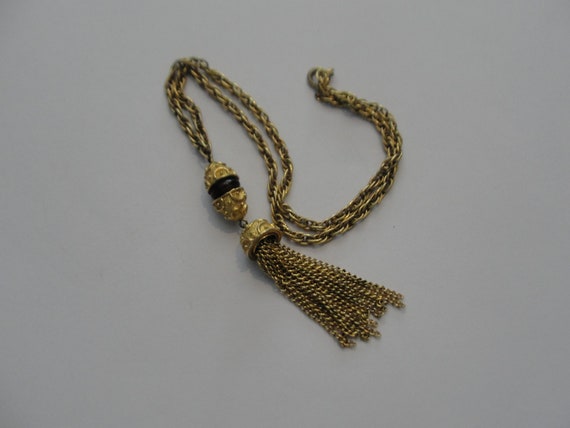 Finely-made Estate Jewelry - Goldtone Tasseled St… - image 1