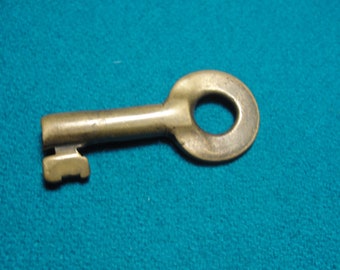 Well-worn Brass "_______AN" / "________ N.Y."  Railroad Key (very likely W. BOHANNAN / BROOKLYN N.Y.)