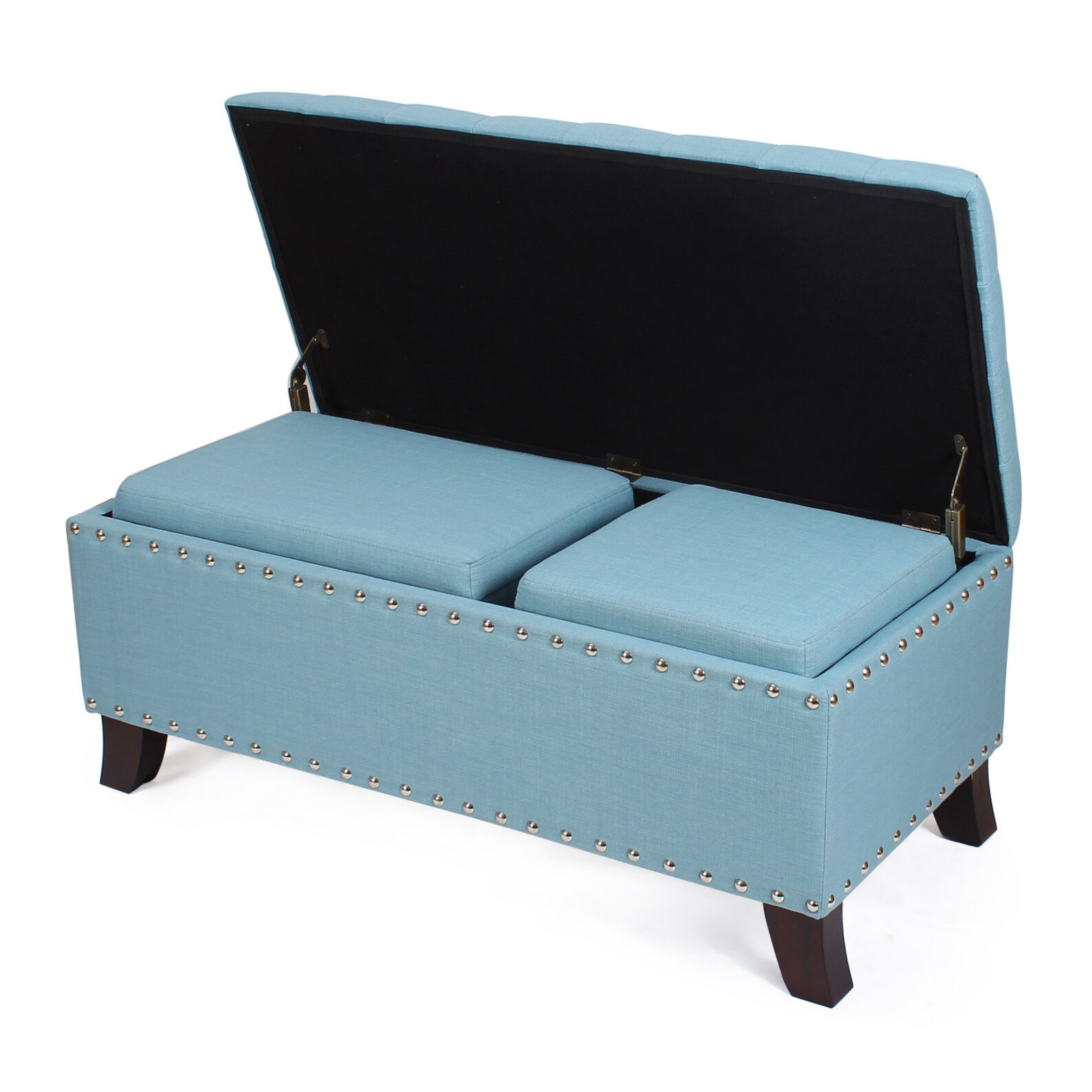 Otomanas de almacenamiento rectangulares juego de banco | Etsy