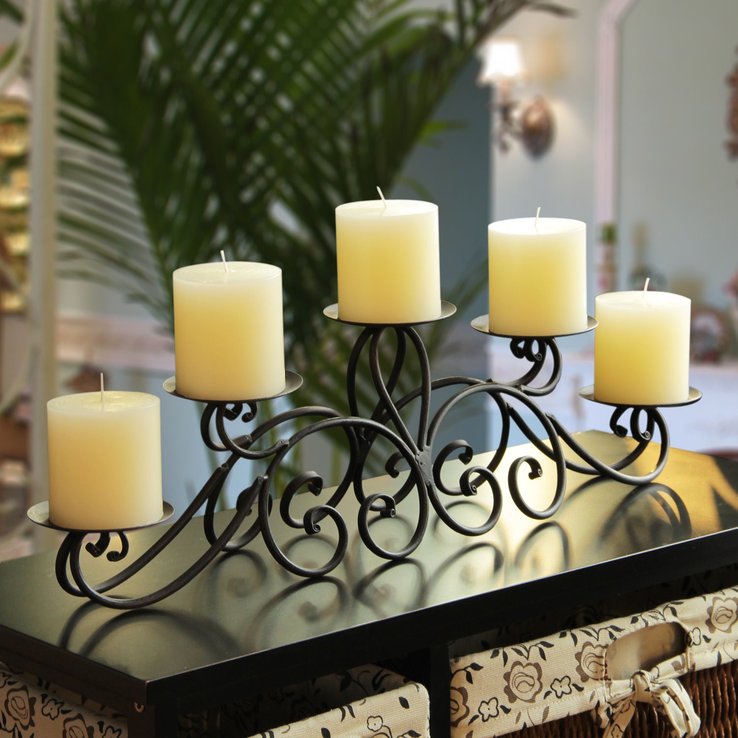 Metal Candle Holder Wax Candle Stand Iron Table Decoration for Etsy