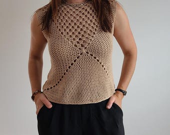 CROCHET PATTERN | Granny Square Top Crochet Pattern | Crochet Granny Square Top | Womens Top | Pdf Crochet Pattern