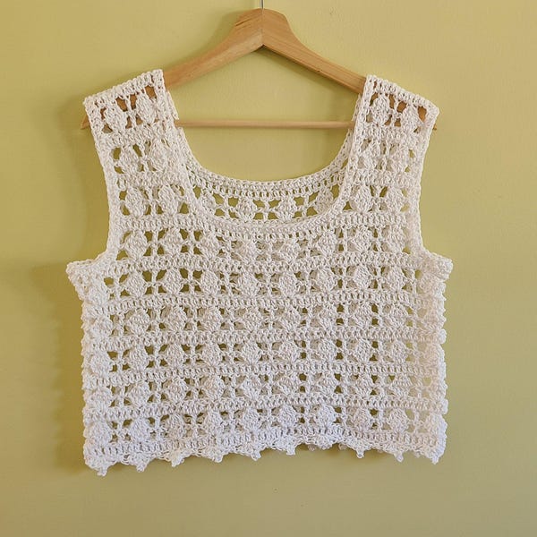 Ilsa Crochet Crop Top Pattern XS-3XL – Beginner Friendly Bralette Pattern, Instant Download