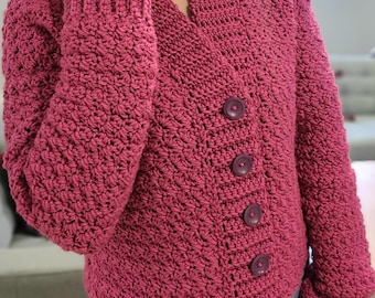 Crochet Cardigan Pattern: Madilyn Suzette Stitch (PDF Pattern
