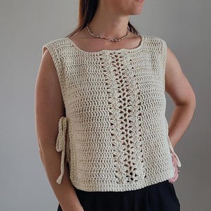 CROCHET PATTERN | Crochet Vest Pattern | Side tie vest pattern | Easy crochet vest pattern | Pdf Crochet Pattern