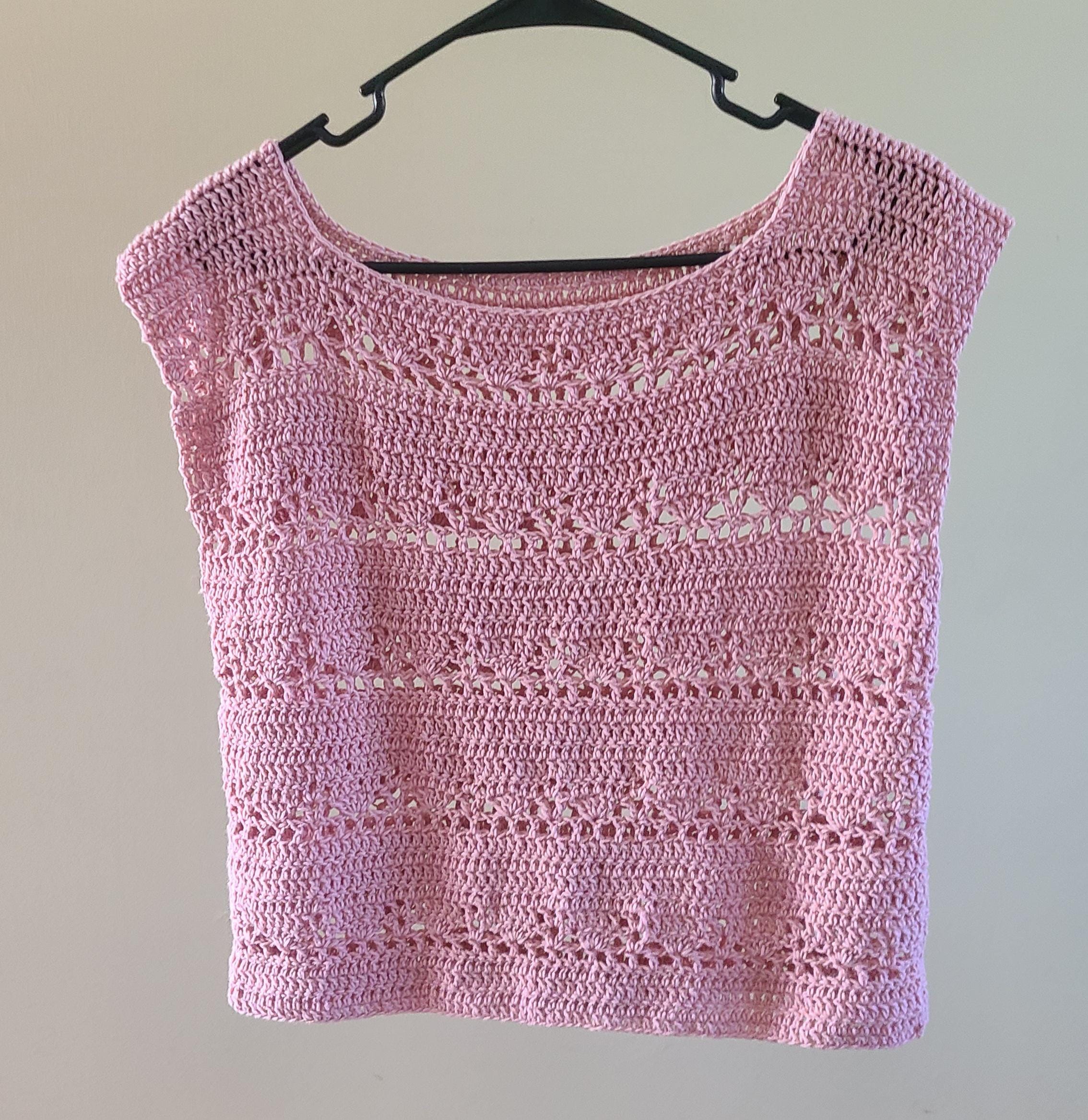 トップス antique coral pink crochet cover top 51PjfNeq7CL.jpg