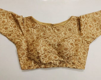 Christmas Beautiful Golden Embroidery Readymade Saree Blouse Bride/'s Designer Saris Women Sari Choli Wedding Wear Fabric Craft Tunic Top