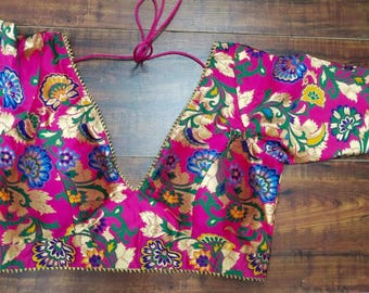 Hand Embroidered Indian Wedding Saree Blouse, Custom Designer Ethnic Wear