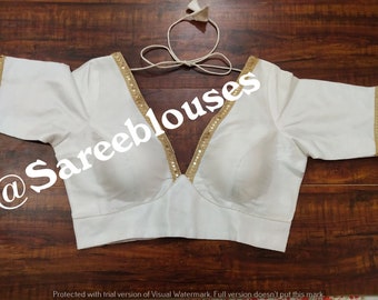 Hand Embroidered Indian Wedding Saree Blouse, Custom Designer Ethnic Wear