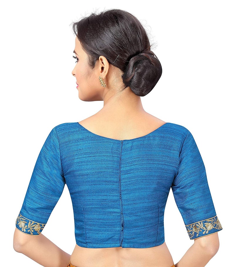 Christmas Beautiful Golden Embroidery Readymade Saree Blouse Bride/'s Designer Saris Women Sari Choli Wedding Wear Fabric Craft Tunic Top