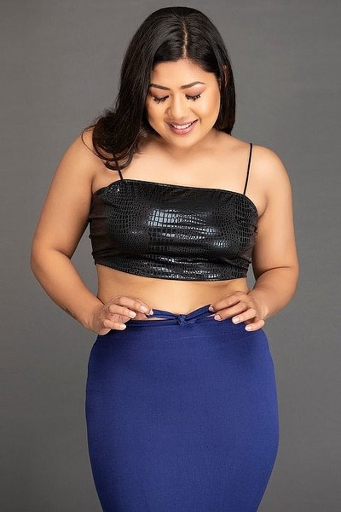 BLUE Saree Shapewear with Drawstring Women's Stretchable Etsy