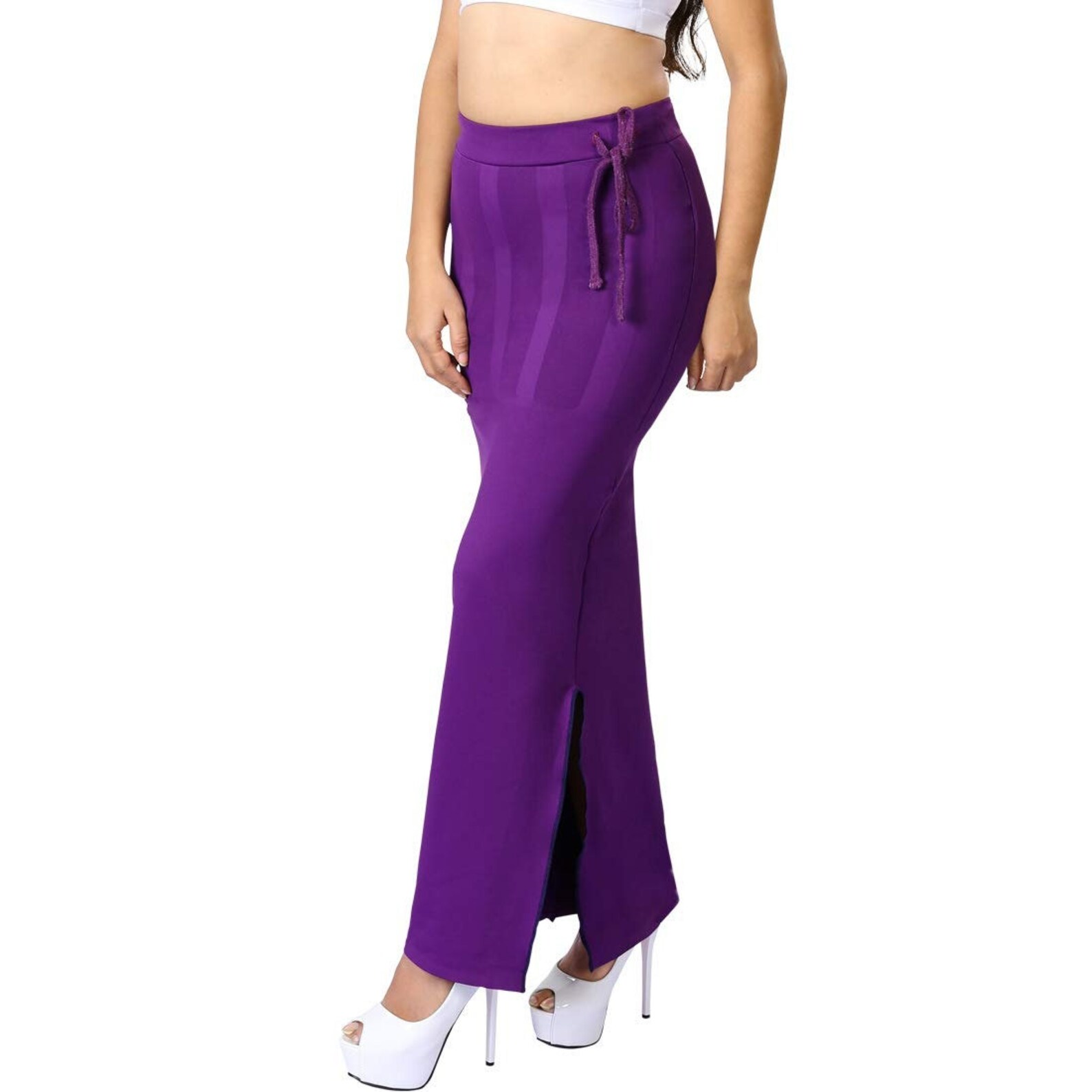 Purple Saree Shapewear With Drawstring Women's Stretchable Etsy UK