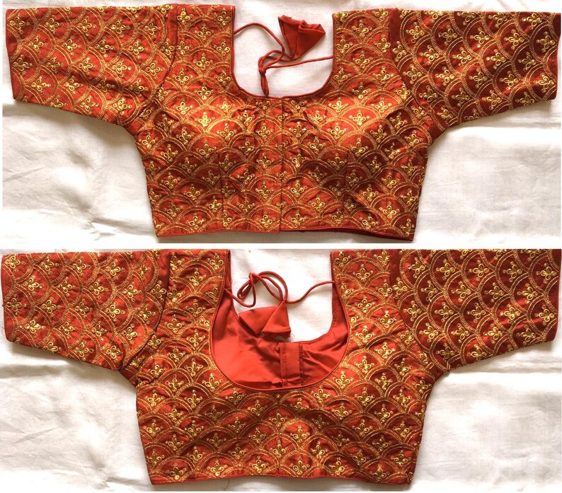Designer Readymade Saree Blouse Stitched Indian Blouse Women lehenga Saree Ready Made Sari Blouse Saree Blue red pink green black golden