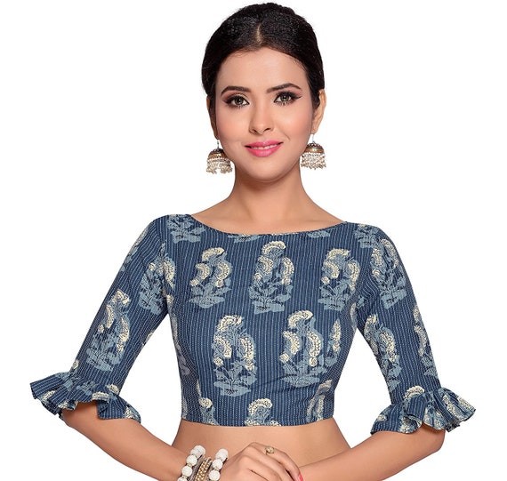 blouse with frills