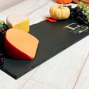 Personalized Etched Slate Charcuterie Board