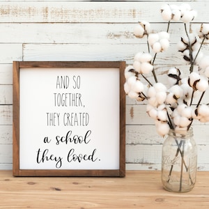 And So Together They Created A School They Loved SVG, School svg, homeschool svg, teacher gift, mom gift, silhouette cut file, Cricut file