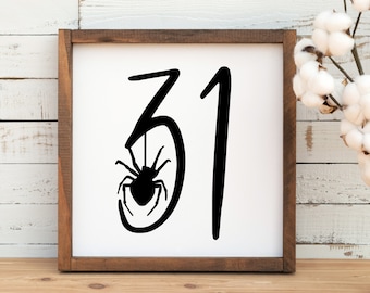 October 31 SVG, 31 with Spider SVG, Halloween SVG