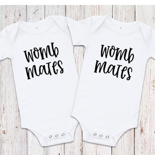 Womb Mates SVG, Twins SVG, Onesies for Twins SVG