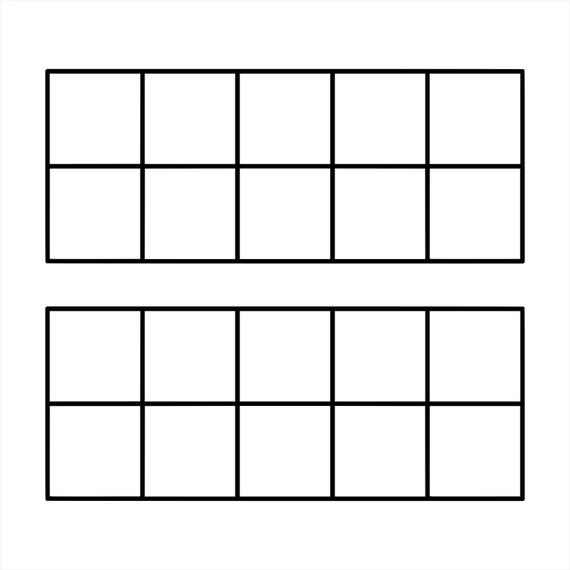 Double Tens Frame Tens Frame Math Resources Math - Etsy