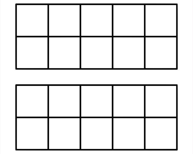 Double Tens Frame Tens Frame Math Resources Math - Etsy