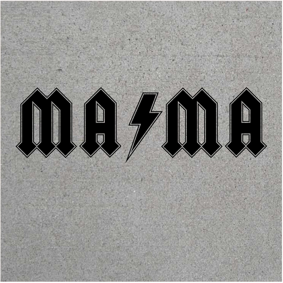 MAMA ACDC SVG, Silhouette, Cricut, Cut File - Etsy