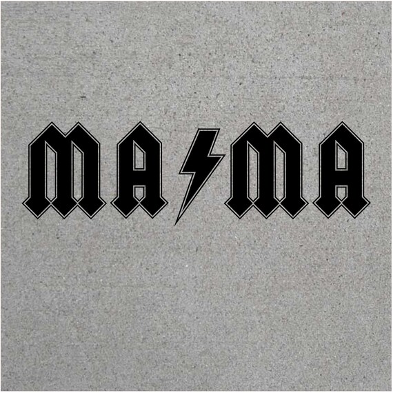 MAMA ACDC SVG Silhouette Cricut Cut File | Etsy