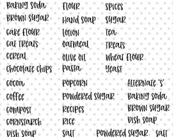 Pantry Labels SVG,  Pantry SVG, Canister SVG, Sugar Flour Labels, Flour Sugar Pantry Labels