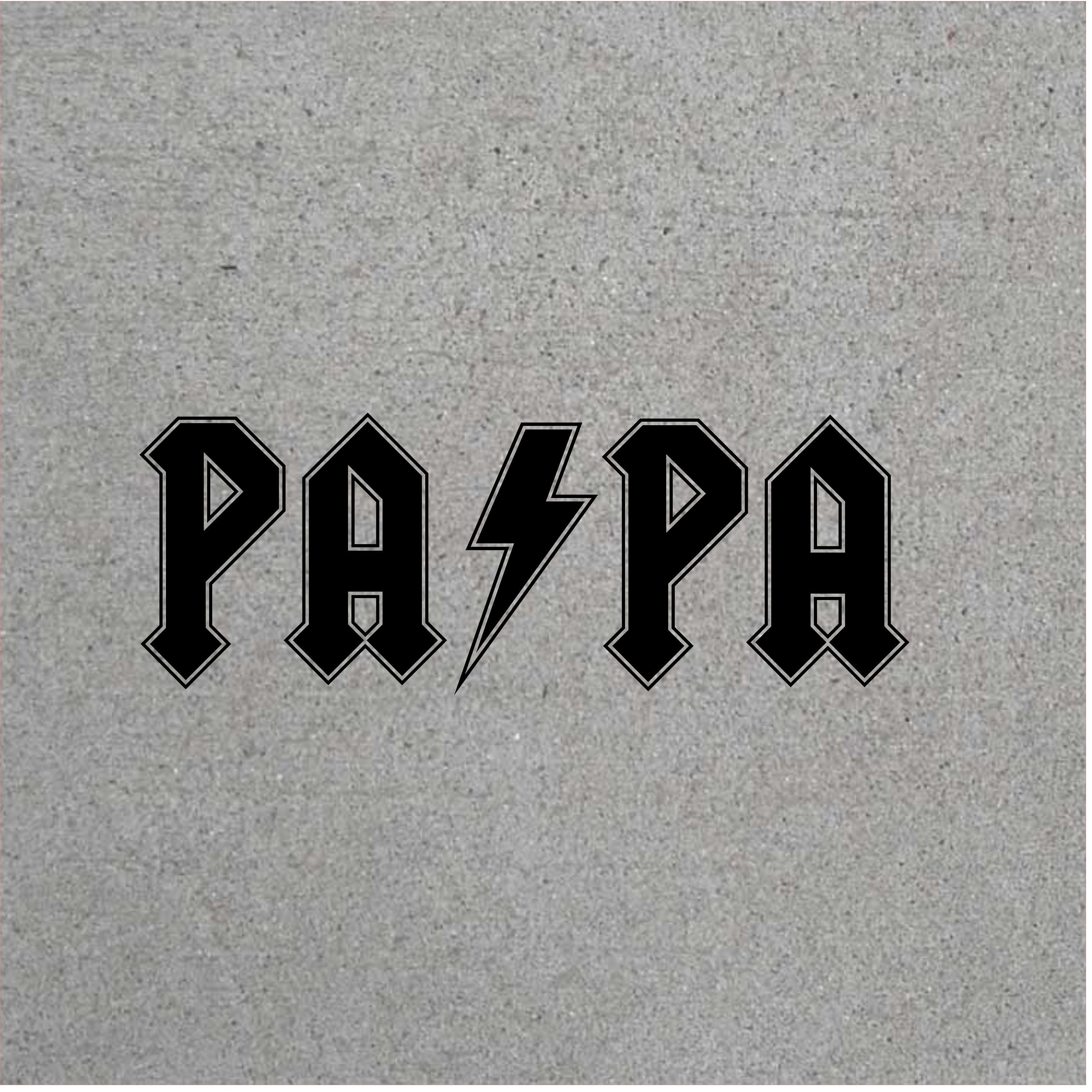Papa ACDC SVG, Silhouette, Cricut, Svg File, PNG File - Etsy