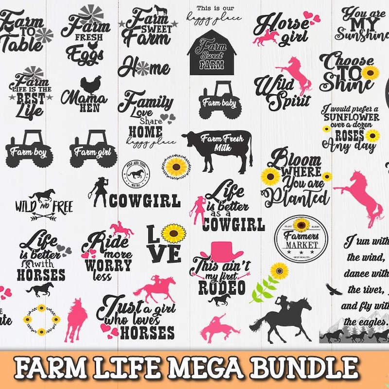 Cow and Pig Svg - Etsy