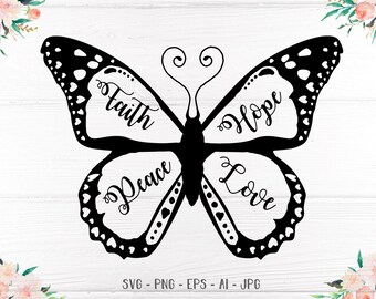 Download Hope Butterfly Svg Etsy